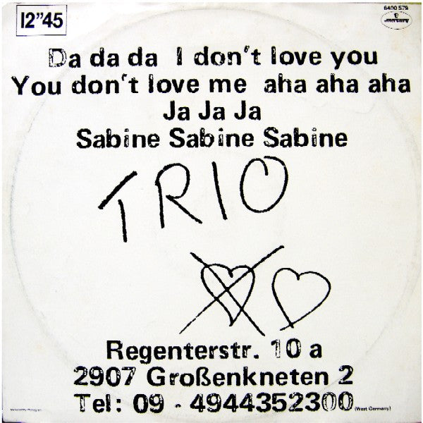 da da da i don't love you ... (12inch maxi)