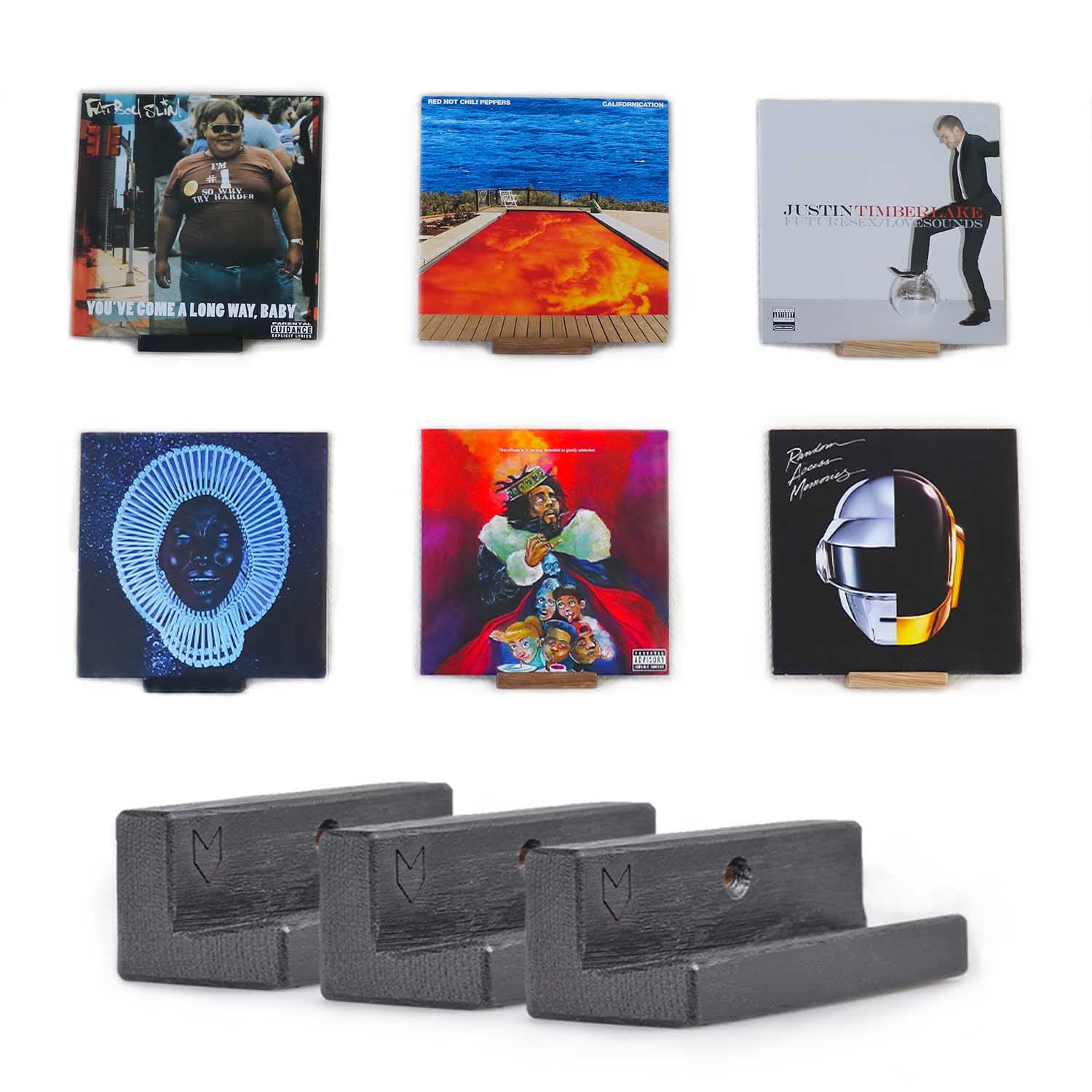 Vinyl record holders - black (3x): Go for flexibility