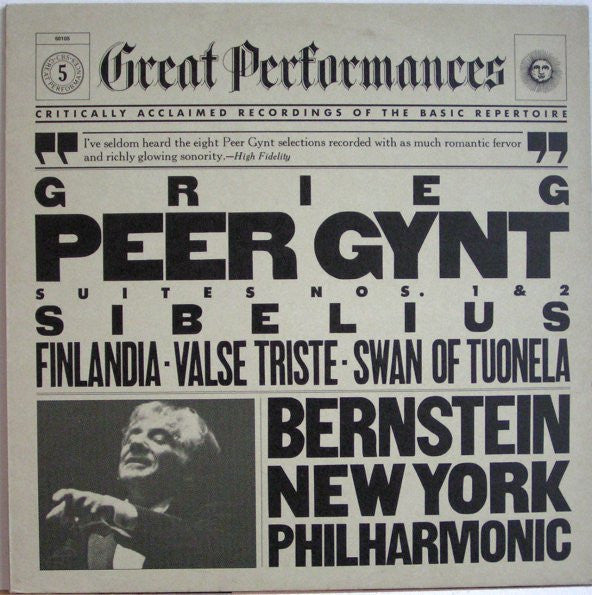 leonard bernstein, new york philharmonic - peer gynt suites no. 1 & 2   valse triste, finlandia, the swan of tuonela