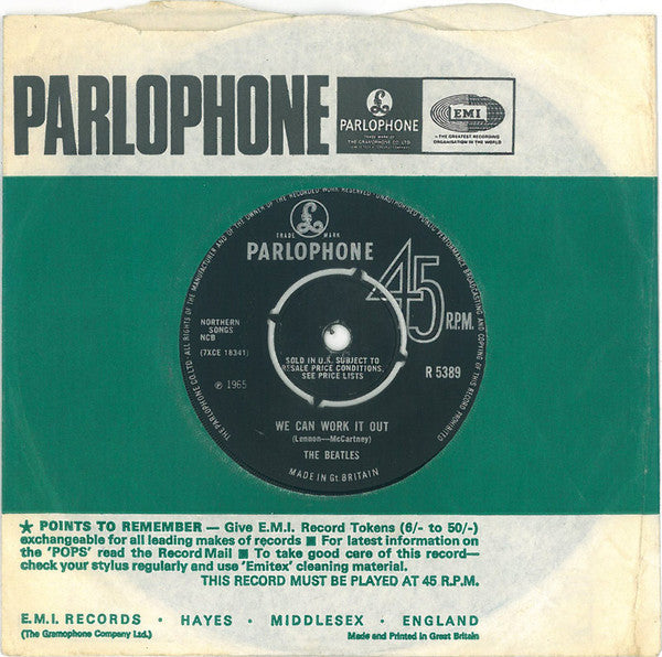 we can work it out   day tripper (7inch single)
