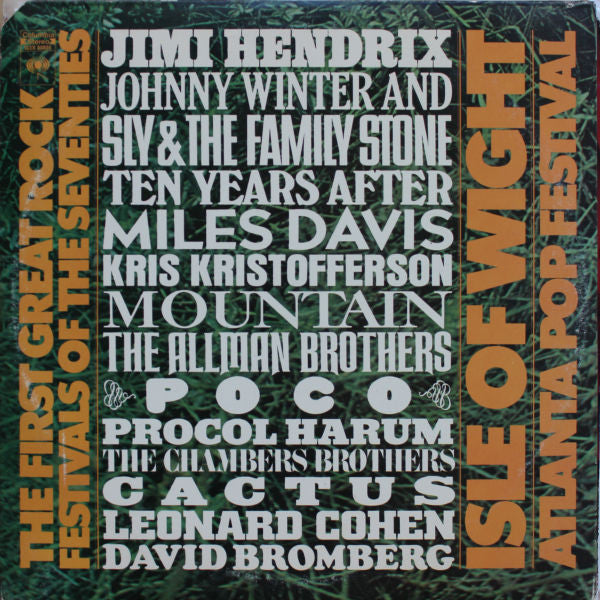 the first great rock festivals of the seventies - isle of wight / atlanta pop festival